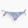 Palm Leaf Side Tie Bikini Bottom In Royal Blue