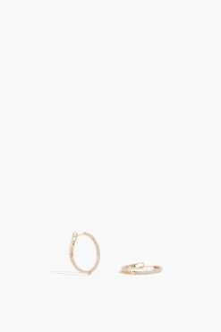 Wrapped Diamond Hoops In 14k Yellow Gold