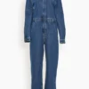 Panay Denim Jumpsuit In Washed Blue
