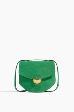 PROENZA SCHOULER Suede Mini Round Dia Bag In Bottle Green