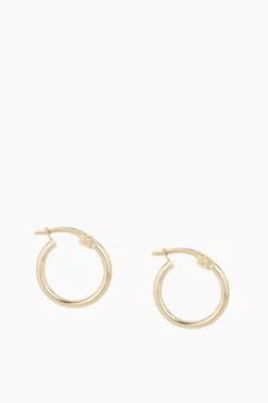 Bead Party Hoops In Yellow Gold