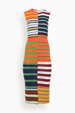 Marni Stripe Dress In Multicolor