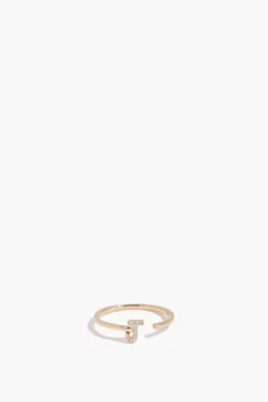 J Initial Ring In 14k Yellow Gold