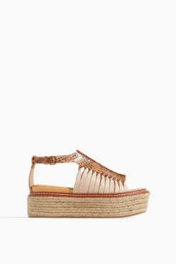 ULLA JOHNSON Valencia Twisted Contrast Flatform In Dune