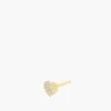 Baby Single Diamond Heart Stud Earring In Yellow Gold
