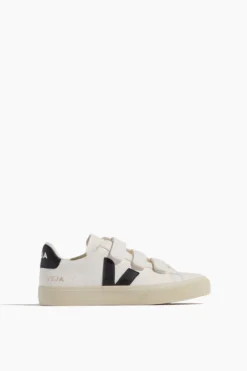 Veja Recife Logo Sneaker In Extra White Black