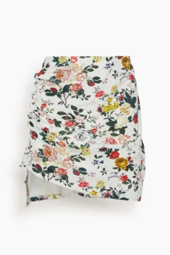 Paco Rabanne Jupe Knee Skirt In Ivory Rose Gard