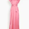 Francesca Long Sleeveless Dress In Peonia Pink