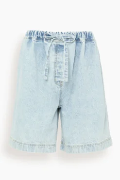 Prasa Short In Bleached Denim