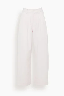 Handwoven Tie Dye Organic Denim Pant In Rose