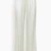 FORTE_FORTE Elasticated Flare Pants In White
