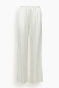 FORTE_FORTE Elasticated Flare Pants In White