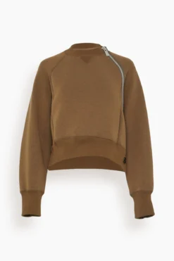 Sacai Sponge Pullover In Dark Beige