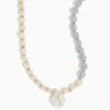 Pearl Pyramid Necklace In Multi