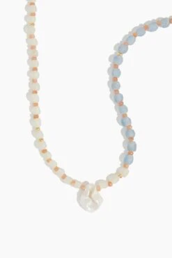 Pearl Pyramid Necklace In Multi