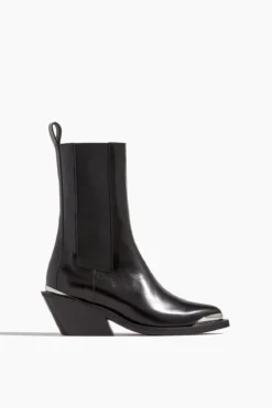 DOROTHEE SCHUMACHER Shiny Moments Chelsea Boot In Pure Black