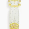 Zimmermann High Tide Belted Jumpsuit In Yellow Sailboats