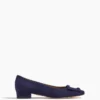Buckle Shoe In Navy Suede