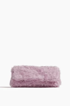Dries Van Noten Fluffy Folded Clutch In Lilac