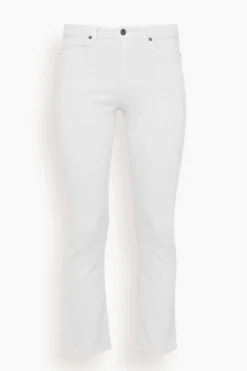 Flare Cropped 5-Pocket Jean In White Denim