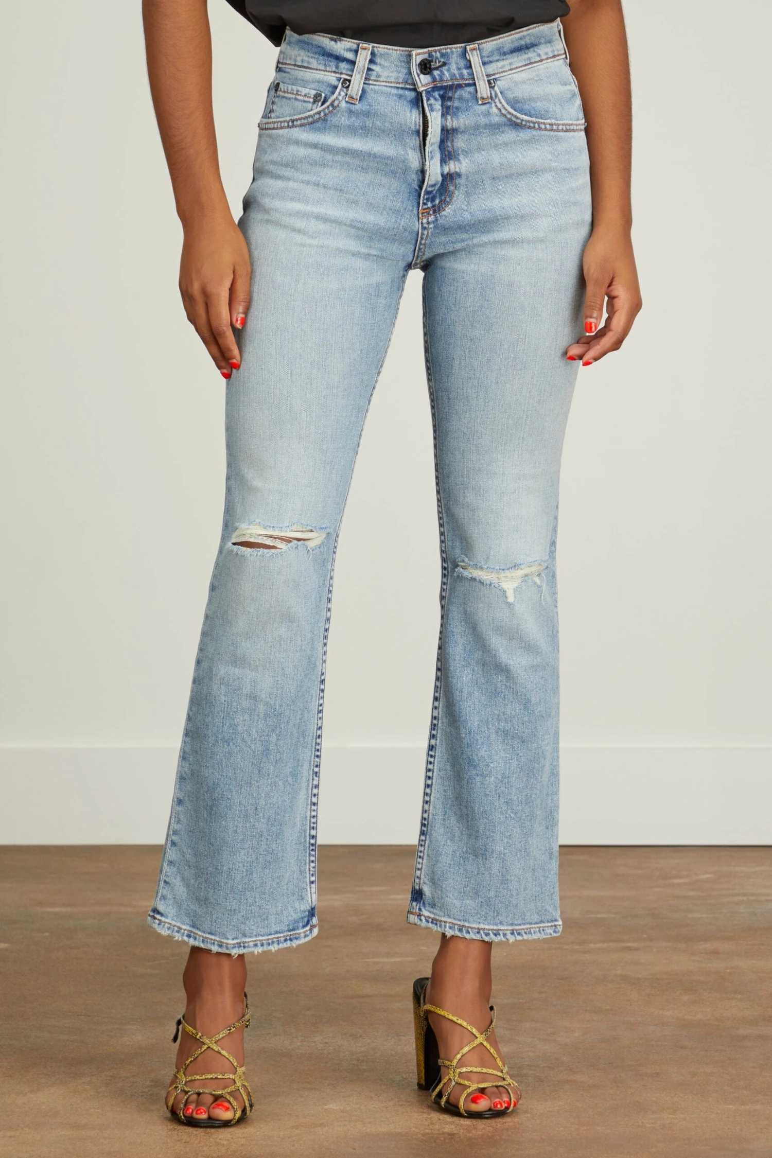 High Rise Crop Boot Jean In Montauk - Image 3