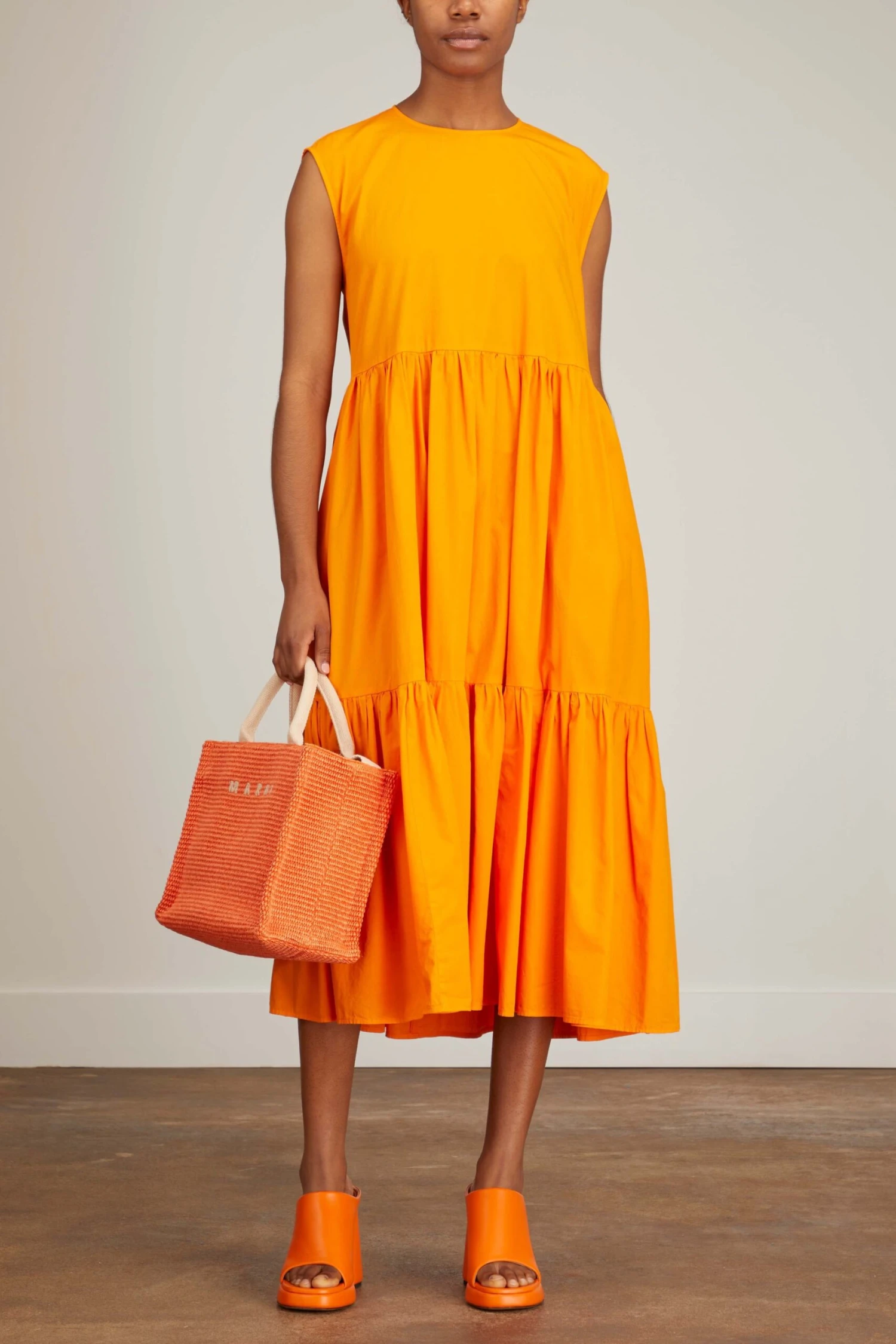 Balza Dress In Orange - Image 2