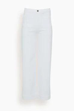 Column Patch Pocket Jean In White