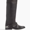 Golden Goose Charlie Leather High Boot In Black