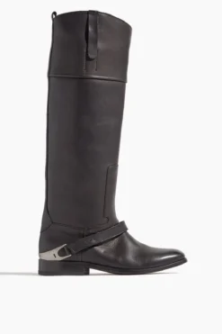Golden Goose Charlie Leather High Boot In Black
