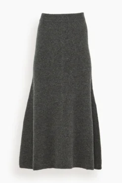 Marta Boucle Skirt In Charcoal