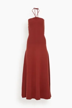 Diana Halterneck Dress In Harissa