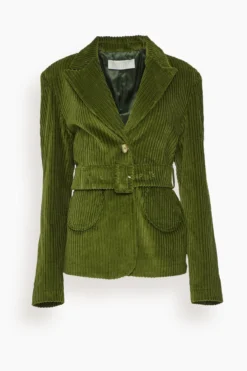 Andy Velvet Jacket In Kaki