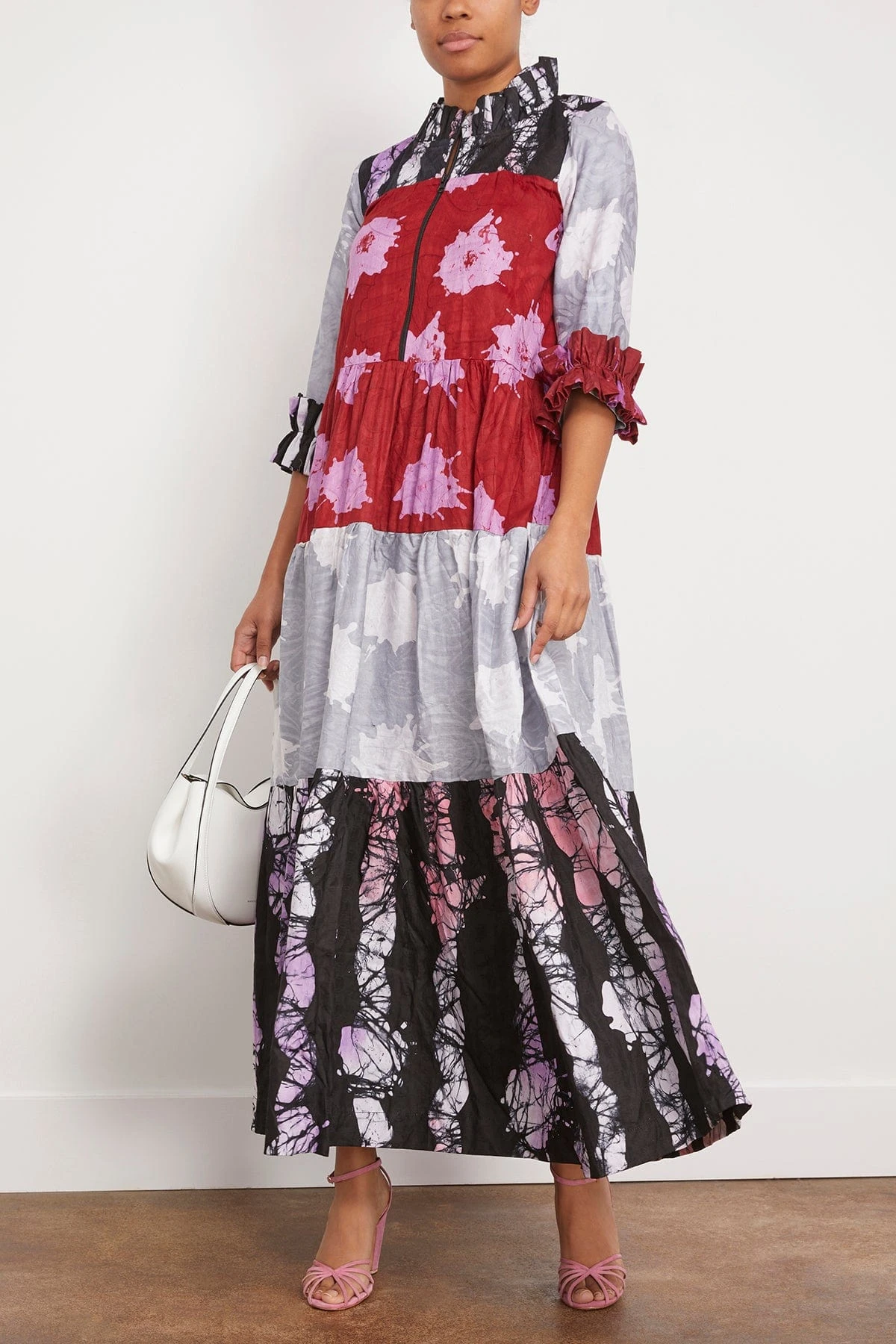 Tade Autumn Dress In Red-Multi - Image 2