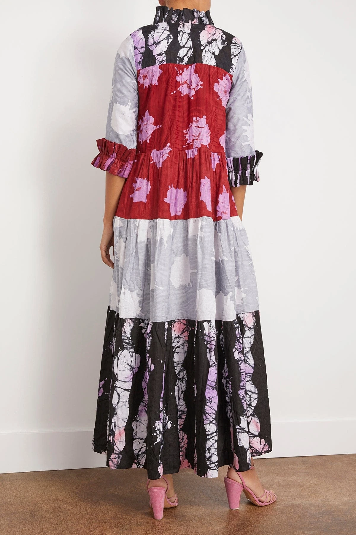 Tade Autumn Dress In Red-Multi - Image 4