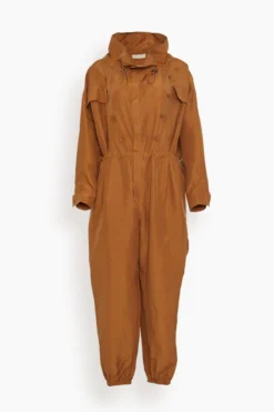 ULLA JOHNSON Aida Jumpsuit In Chestnut
