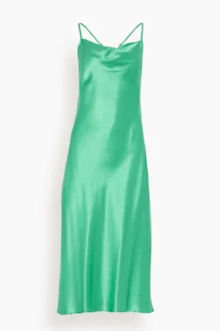 Cowl Neck Dress In Midori