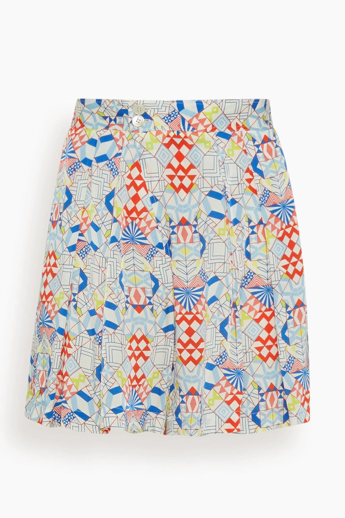 FORTE_FORTE Dancing Constellation Print Viscose Satin Shorts In Lips