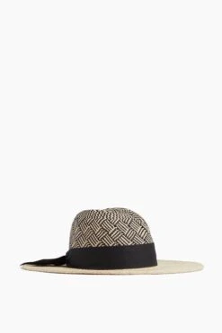 Jeanne Patterned Hat In Natural/Black
