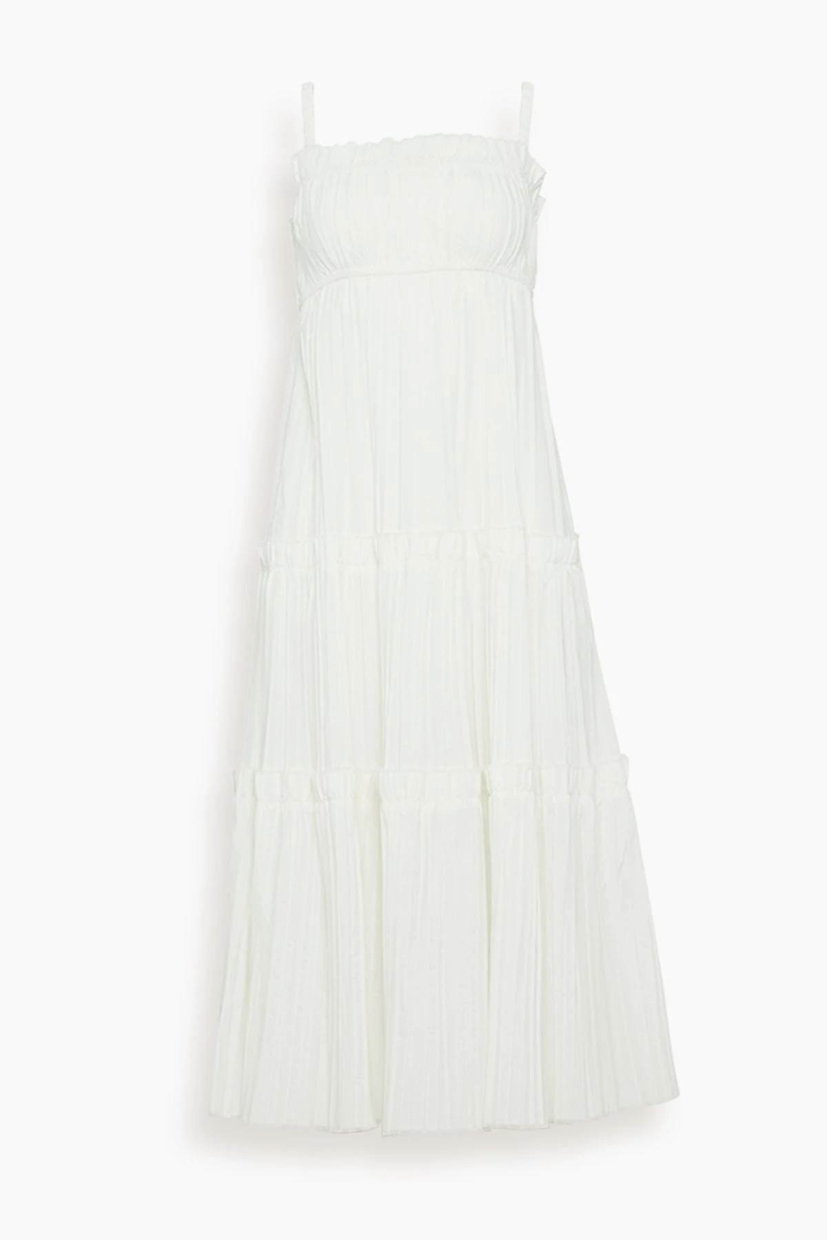 SEA Greir Pleating Slip Dress In Cream