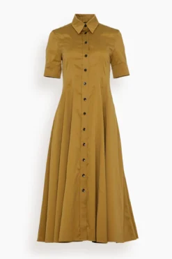 PROENZA SCHOULER Silk Cotton Dress In Fatigue