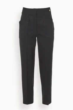 Gaia Poplin Trouser In Black