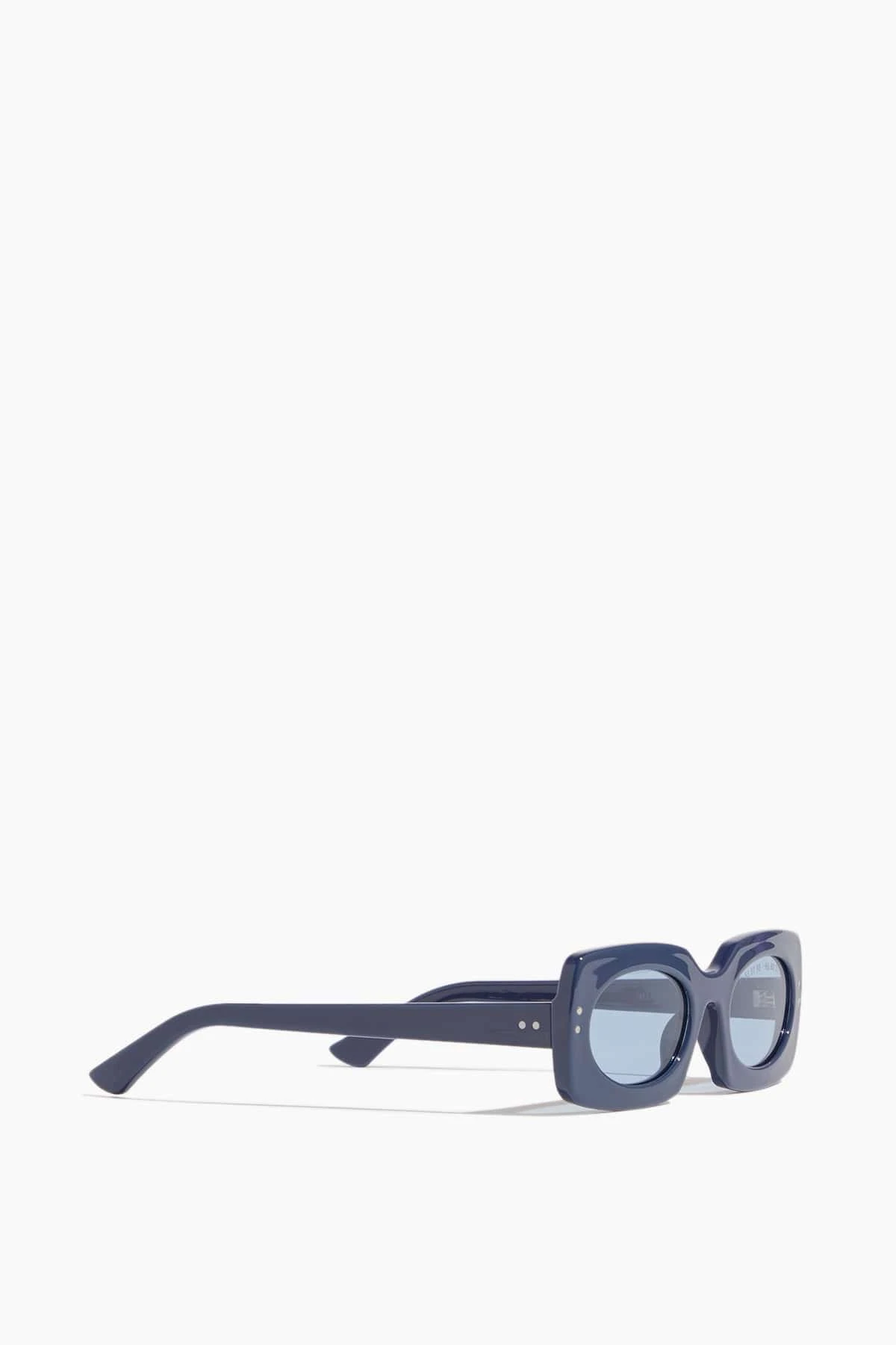 Inez And Vinoodh Rectangle Low Sunglasses In Navy - Image 3