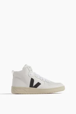 Veja V-15 Sneaker In Extra White Black