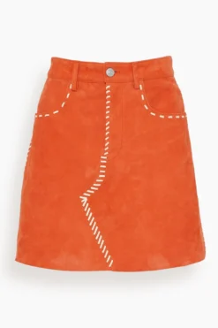 Marni Five Pocket Mini Skirt In Alkekengi