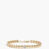 Pave Hearted Bracelet In 14k Yellow Gold