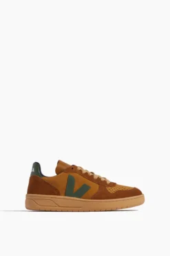 Veja V-10 Sneaker In Camel Cyprus Multico