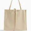 Twin Nappa Tote In Ivory