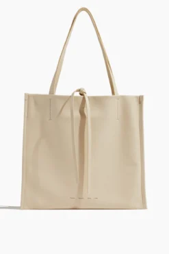 Twin Nappa Tote In Ivory