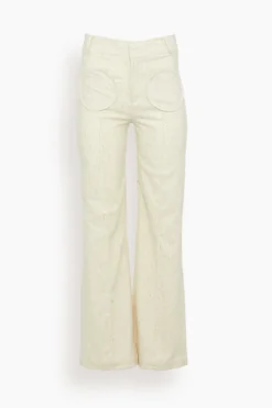 Yoshi Pant In Ecru Fleck