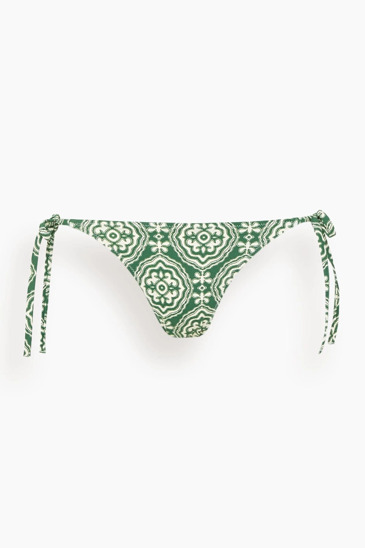 Medallion String Bikini Bottom In Deep Green